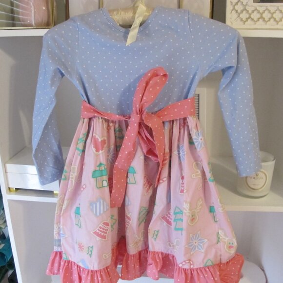 Eleanor Rose Girl's Holiday Christmas Dress Size 6-7 EUC - Picture 3 of 5
